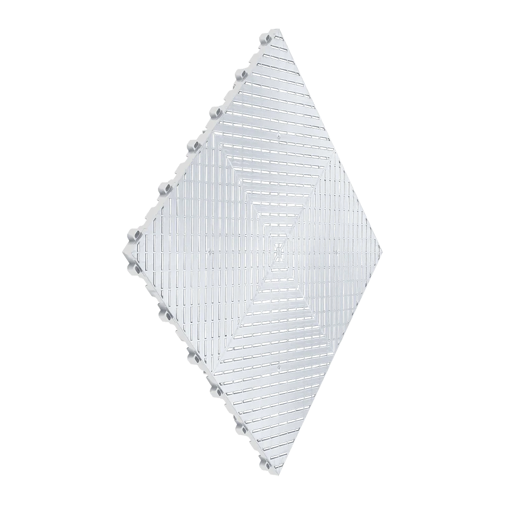 Ribtrax Pro Smooth tile in Pearl Silver